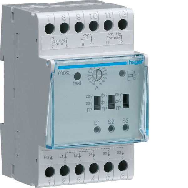HAG 60060 RELAIS DE GESTION DE CHARGE 3 SORTIES 10 90A 3M