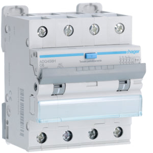 HAG ADQ456H DIFF MAGN 4P 30MA AC 6A 10KA C 4M