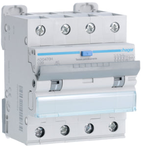 HAG ADQ470H DIFF MAGN 4P 30MA AC 20A 10KA C 4M