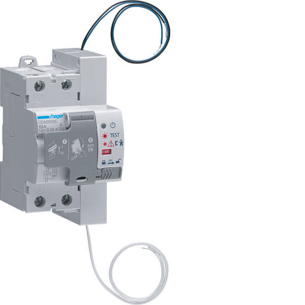 HAG CDA263SC INT DIFF AUTO RESET 2P 63A 30MA A 3M