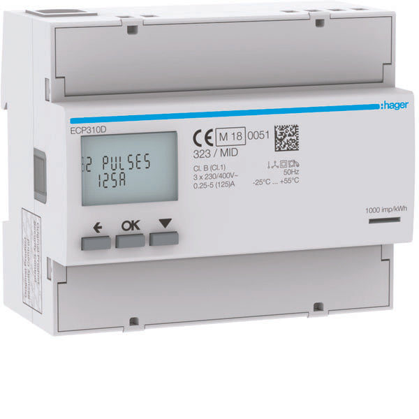 HAG ECP310D COMPTEUR 3F DIR 125A SORTIE IMP MID 6M