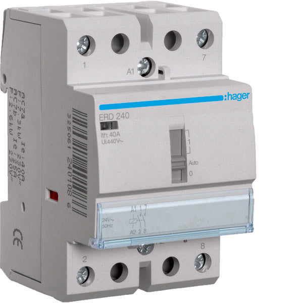 HAG ERD240 CONTACTEUR COM MAN STD 2NO 24VAC 40A 3M