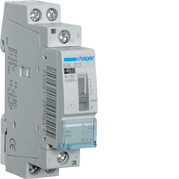 HAG ERL217 REL COM MAN STD+ 2NC 12VAC 16A 1M