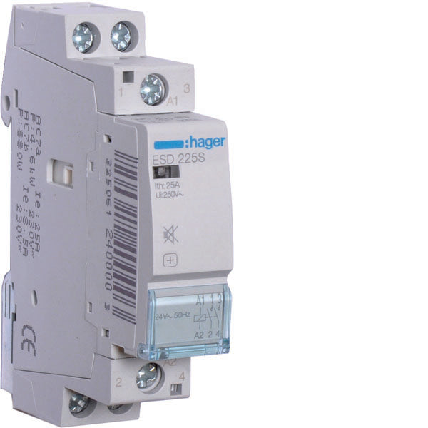 HAG ESD225S CONTACTEUR SIL 2NO 24VAC 25A 1M