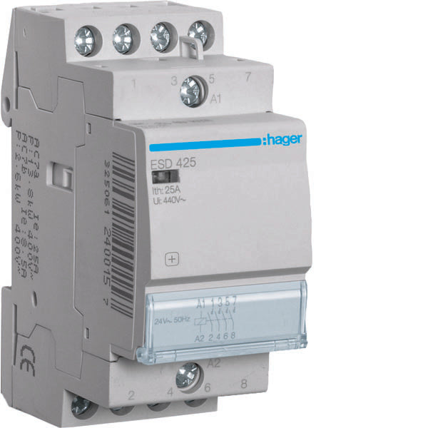 HAG ESD425 CONTACTEUR STD+ 4NO 24VAC 25A 2M