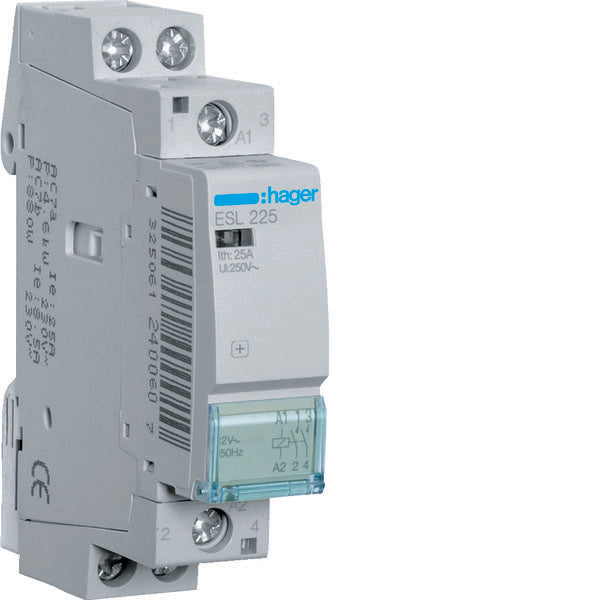 HAG ESL225 CONTACTEUR STD+ 2NO 12VAC 25A 1M