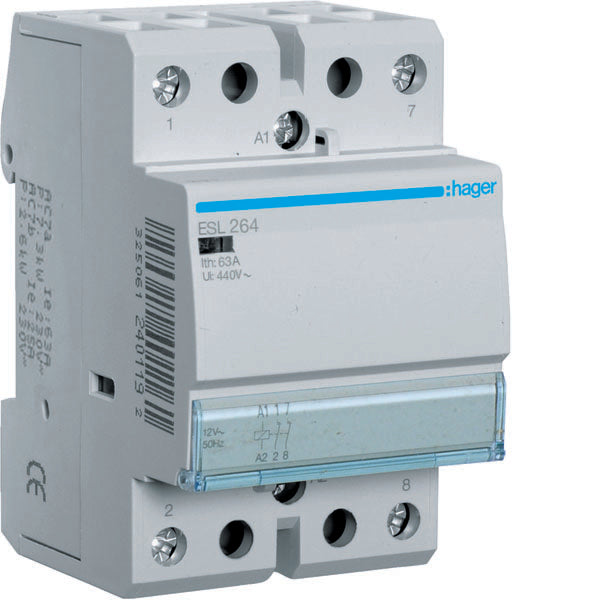 HAG ESL264 CONTACTEUR STD 2NC 12VAC 63A 3M