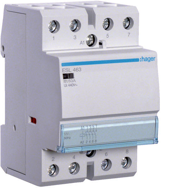 HAG ESL463 CONTACTEUR STD 4NO 12VAC 63A 3M