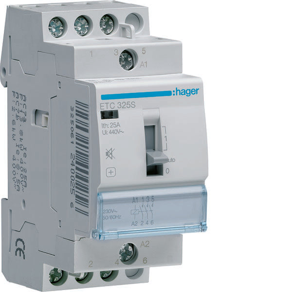 HAG ETC325S CONTACT JOUR NUIT SIL 3NO 230VAC 25A 2M