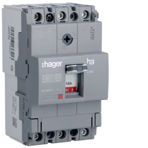 HAG HDA016L AUTO BREAK X160 3P 18KA 16A TRIP TM