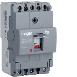HAG HDA020L COMMUTATEUR AUTO X160 3P 18KA 20A TRIP TM