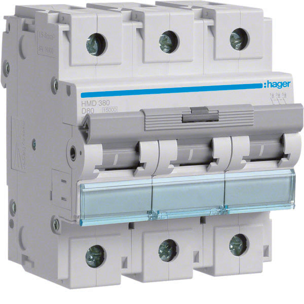 HAG HMD380 COMMUTATEUR AUTOMATIQUE 3P 80A 15KA D 4 5M