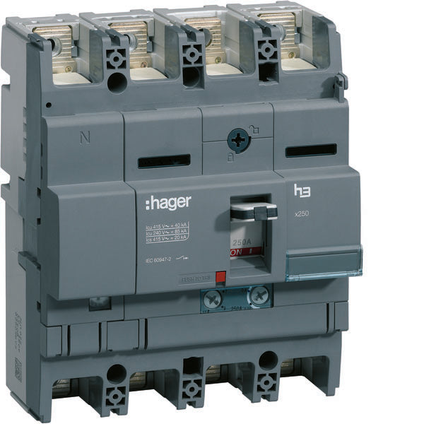 HAG HNB251H AUTO BREAK X250 4P 40KA 250A TRIP TM