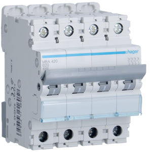 COMMUTATEUR AUTOMATIQUE HAG MBA420 4P 20A 6 KA B 4M