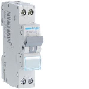 HAG MHN506A COUPURE AUTOMATIQUE 1P+N 6A 4 5KA B 1M