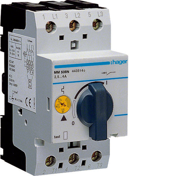 HAG MM508N INTERRUPTEUR MOTEUR 2 5 4A 2 5M