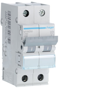 HAG MYN250 COMMUTATEUR AUTOMATIQUE 2P 50A 4 5KA C 2M