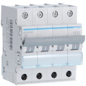 HAG MYN420 AUTO BREAK 4P 20A 4 5KA C 4M
