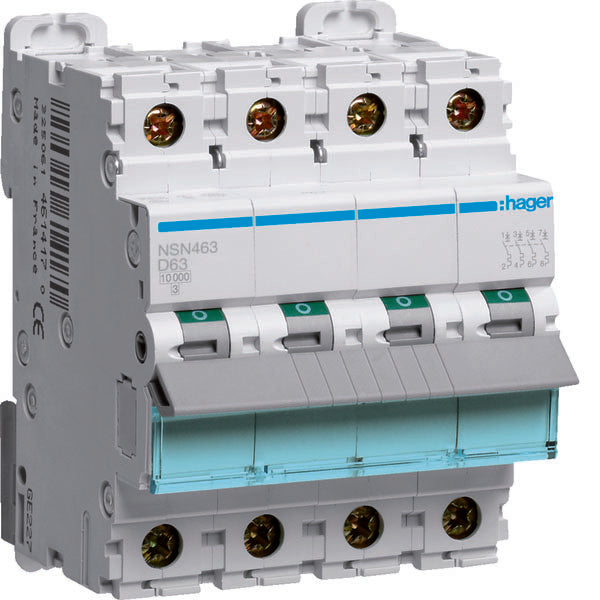 HAG NSN463 DISJONCTEUR 4P 63A 15KA D 4