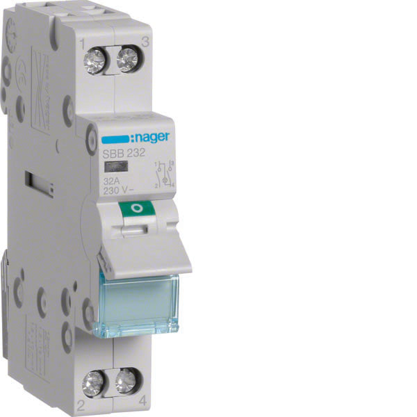 HAG SBB232 INT NON AUT 2 PÔLES 32A 1 MOD + VOYANT