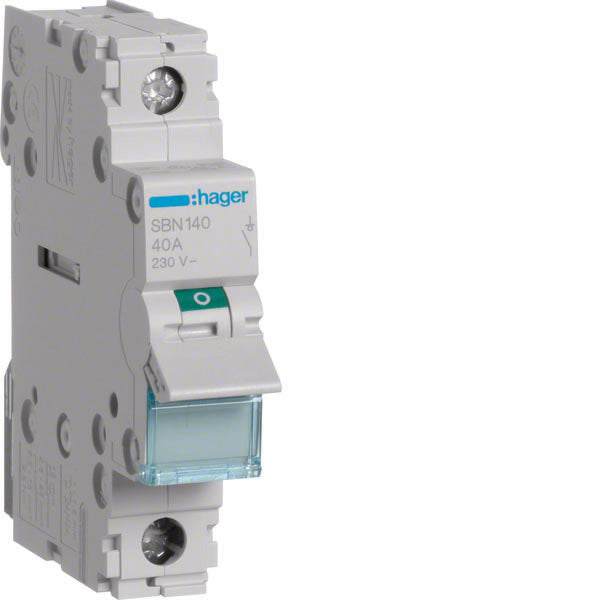 HAG SBN140 INTERRUPTEUR NON AUTOMATIQUE 1 PÔLE 40A 1 MOD