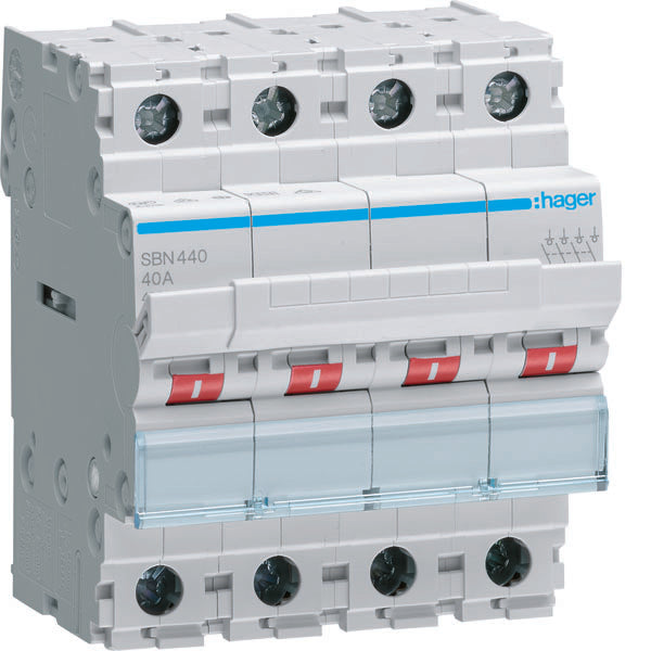 HAG SBN440 NICHT AUTOMATISCHER SCHALTER 4 POLIG 40A 4 MOD