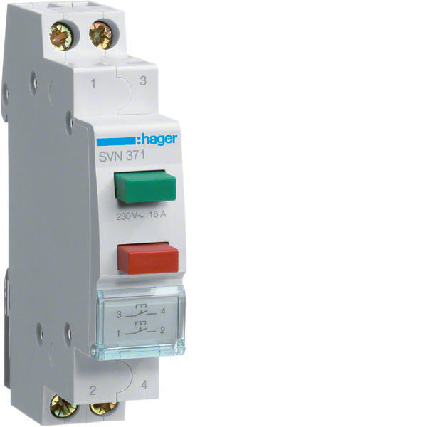 HAG SVN371 2 BOUTONS NON LUMINEUX 1NO + 1NO 1 1M