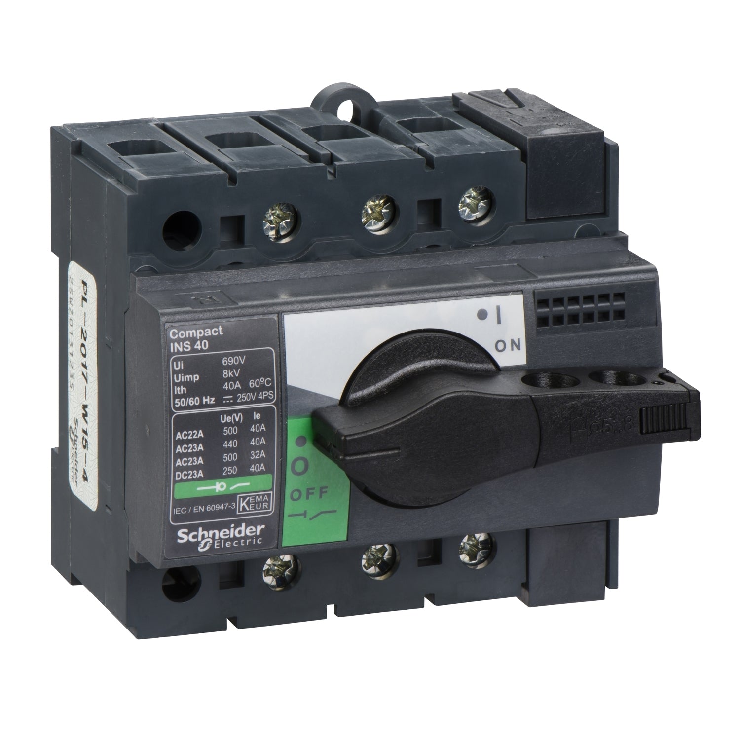 SNR 28900 INS40 3P bouton noir