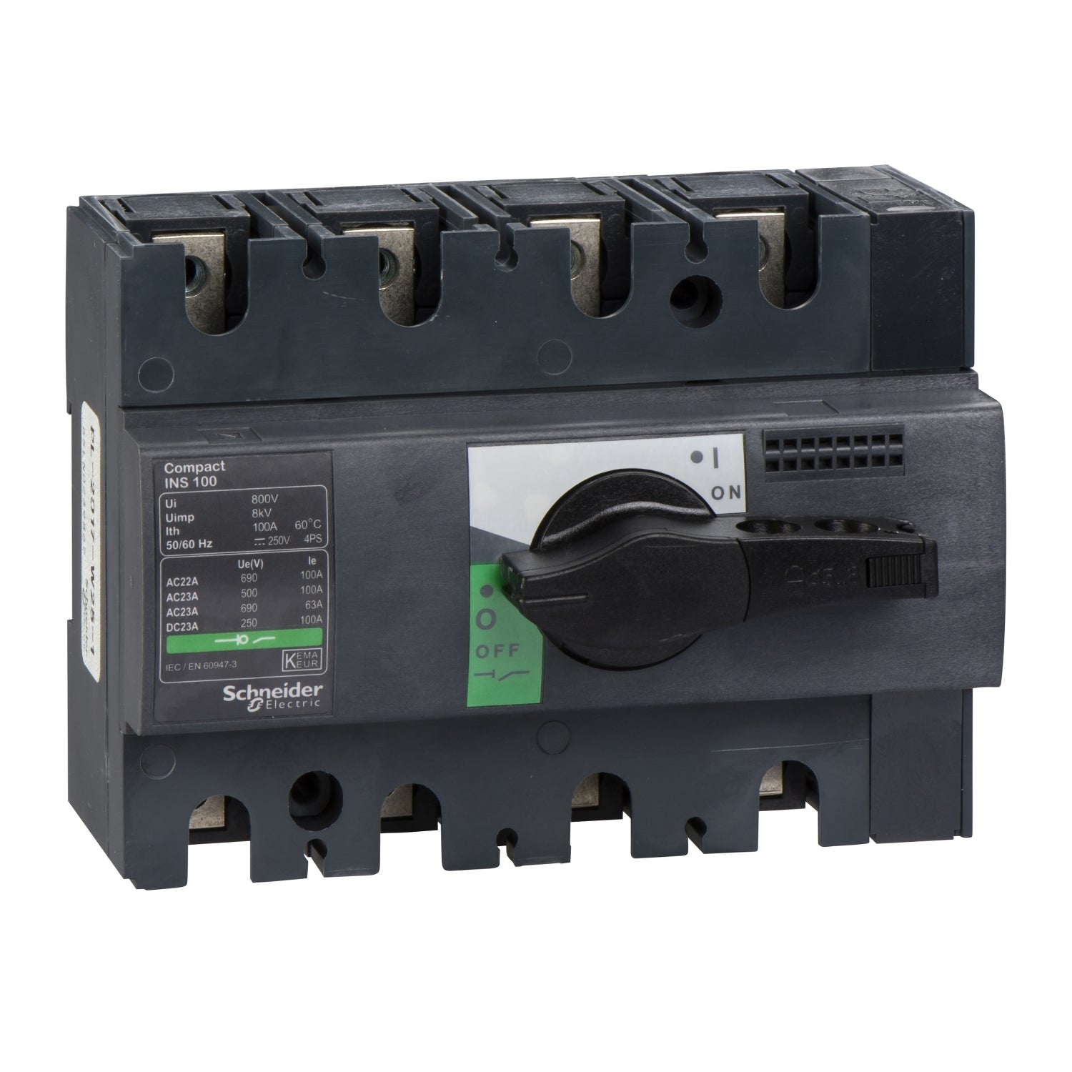 SNR 28909 INS100 4P bouton noir