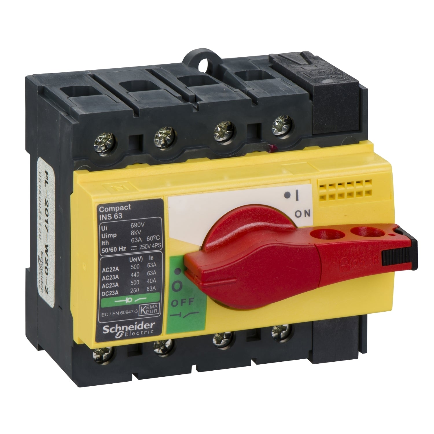 SNR 28919 INS63 4P bouton rouge