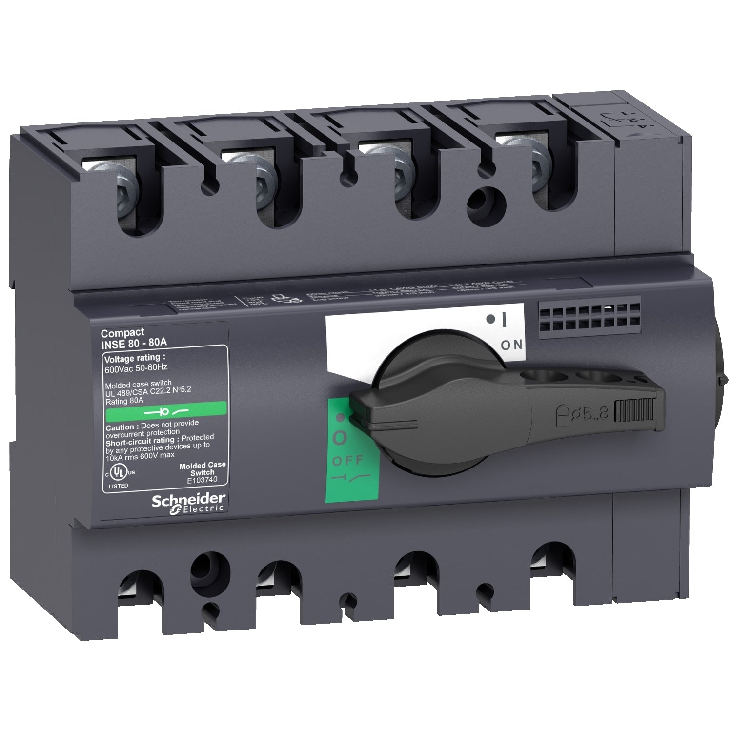 SNR 28999 INSE80 80A 4P bouton noir