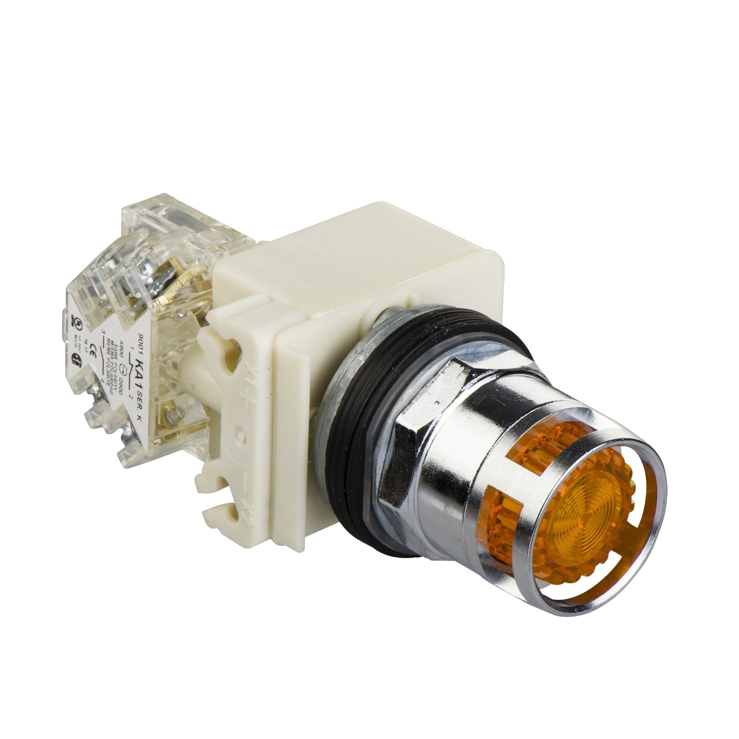 SNR 9001K3L35LYAH13 Bouton poussoir lumineux orange 24V NC+NO