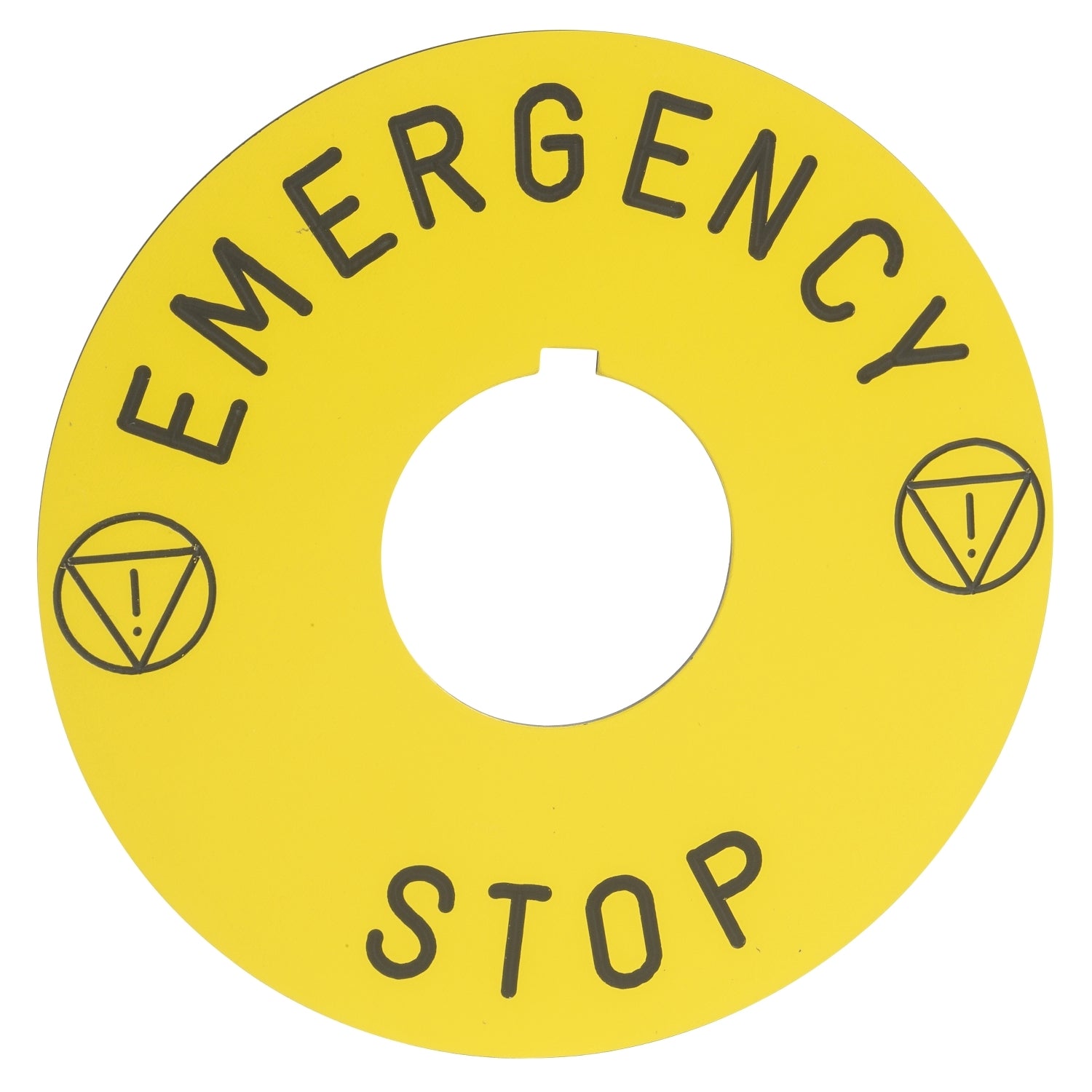 SNR 9001KN9330 Etiquette jaune 'ARRÊT D'URGENCE'