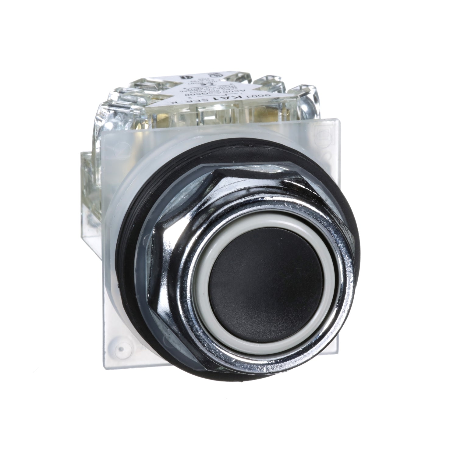 SNR 9001KR1BH13 Bouton poussoir noir NC+NO