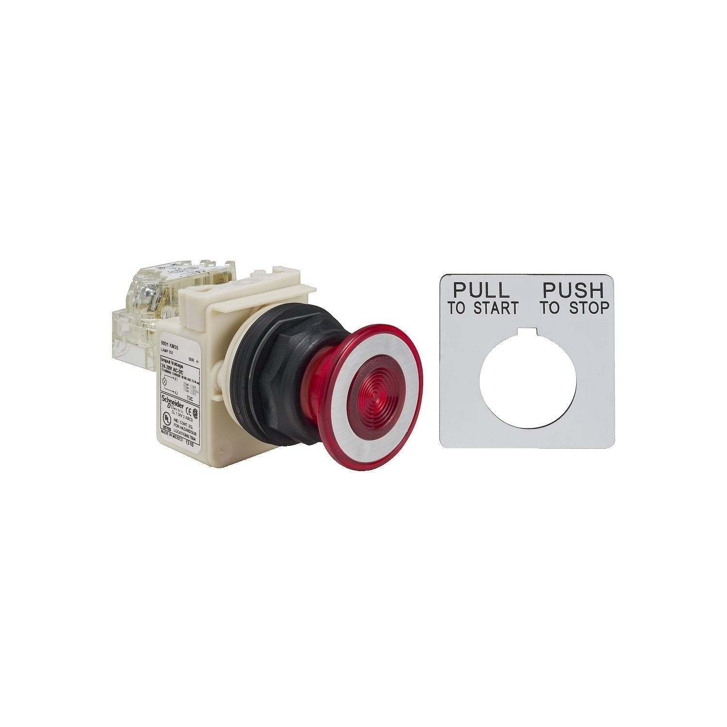 SNR 9001SKR9P35RH13 Bouton coup de poing lumineux