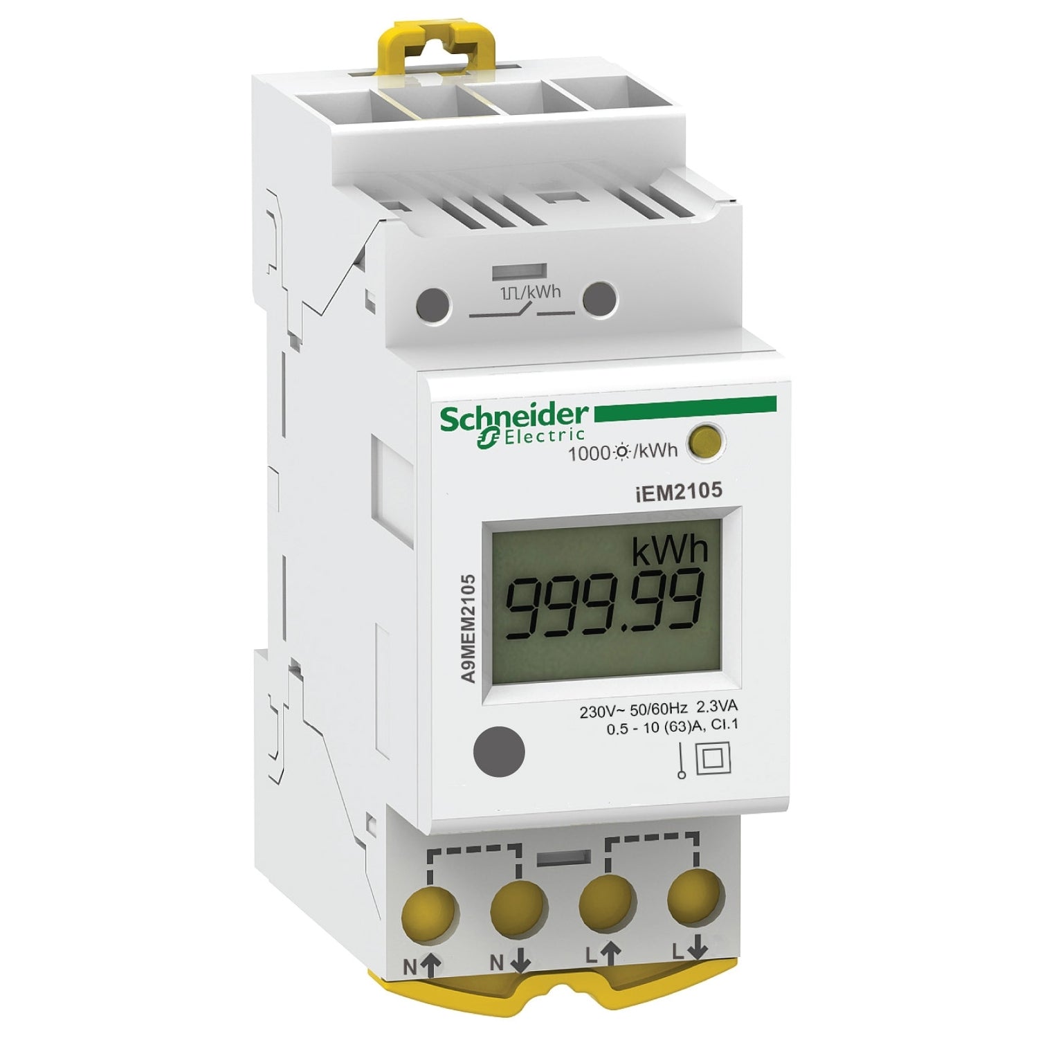SNR A9MEM2105 iEM2105 1P+N ins dir 63A imp kWh