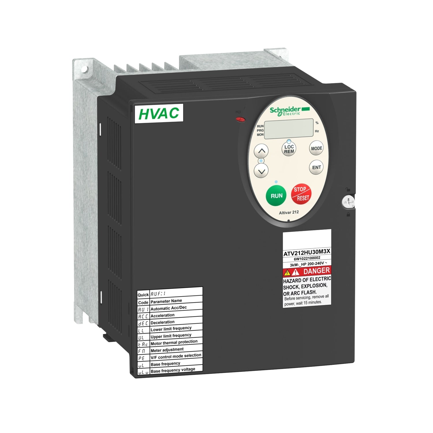 SNR ATV212HU40M3X ATV212 4KW 5HP SS CEM 240VTRI IP20IA