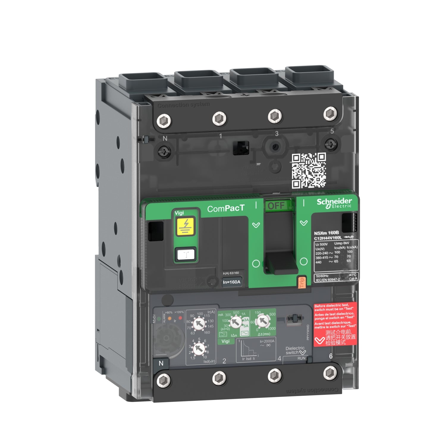 SNR C11E44V100L NSXm 16kA Vigi 100A 4P EverLink_T