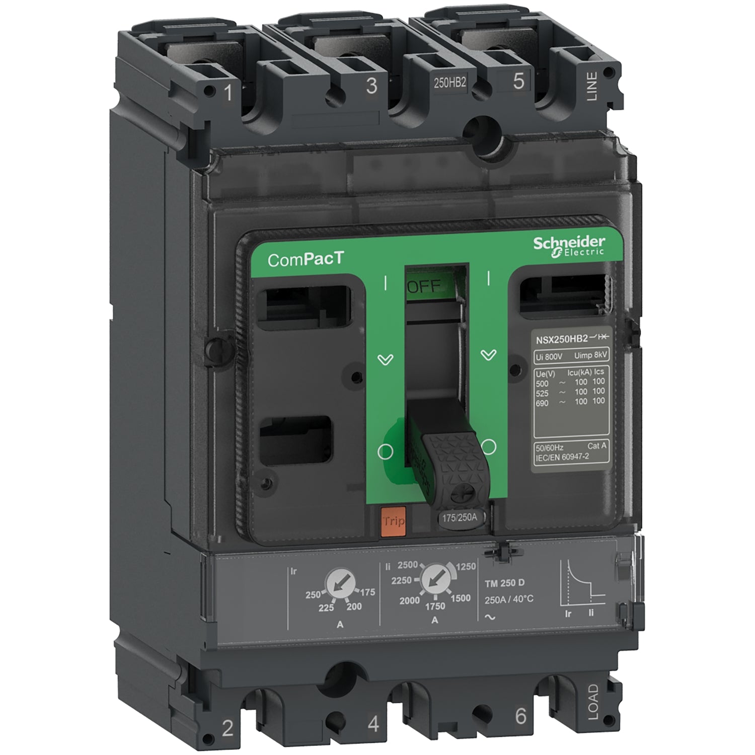 SNR C25V3TM250 NSX250HB1 75kA TM250D 3P 3R_T