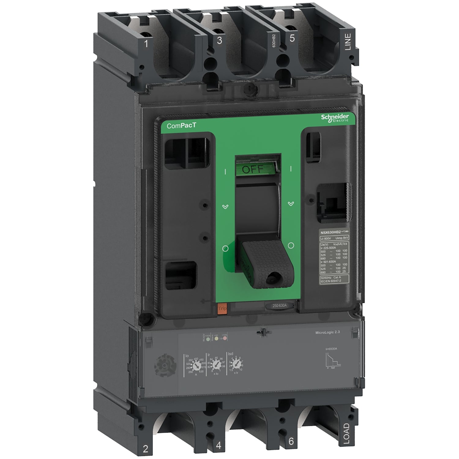 SNR C63R32D630 NSX630R 200kA Mlogic 2 3 630A 3P3R_T