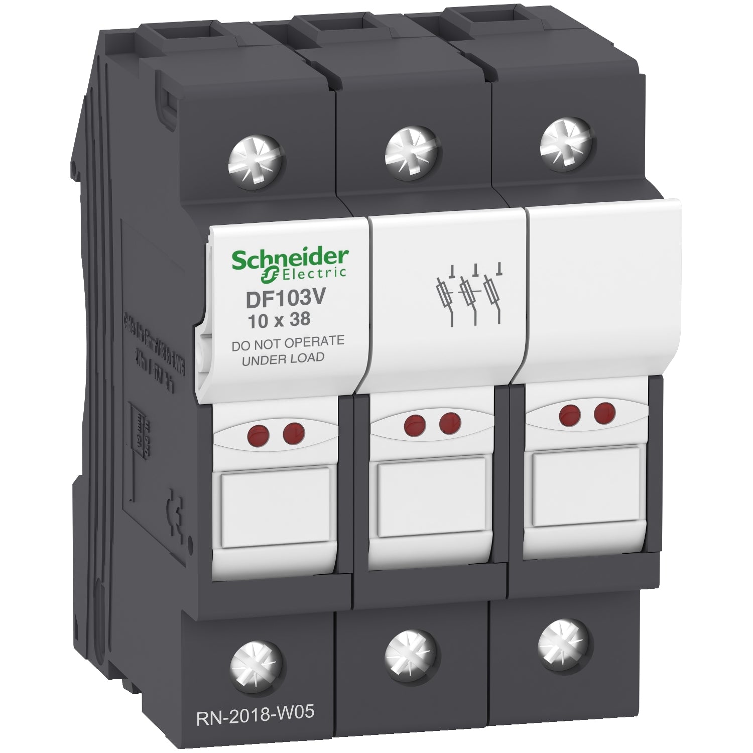 SNR DF103V Porte-fusible 32A 10x38 3P avec LED