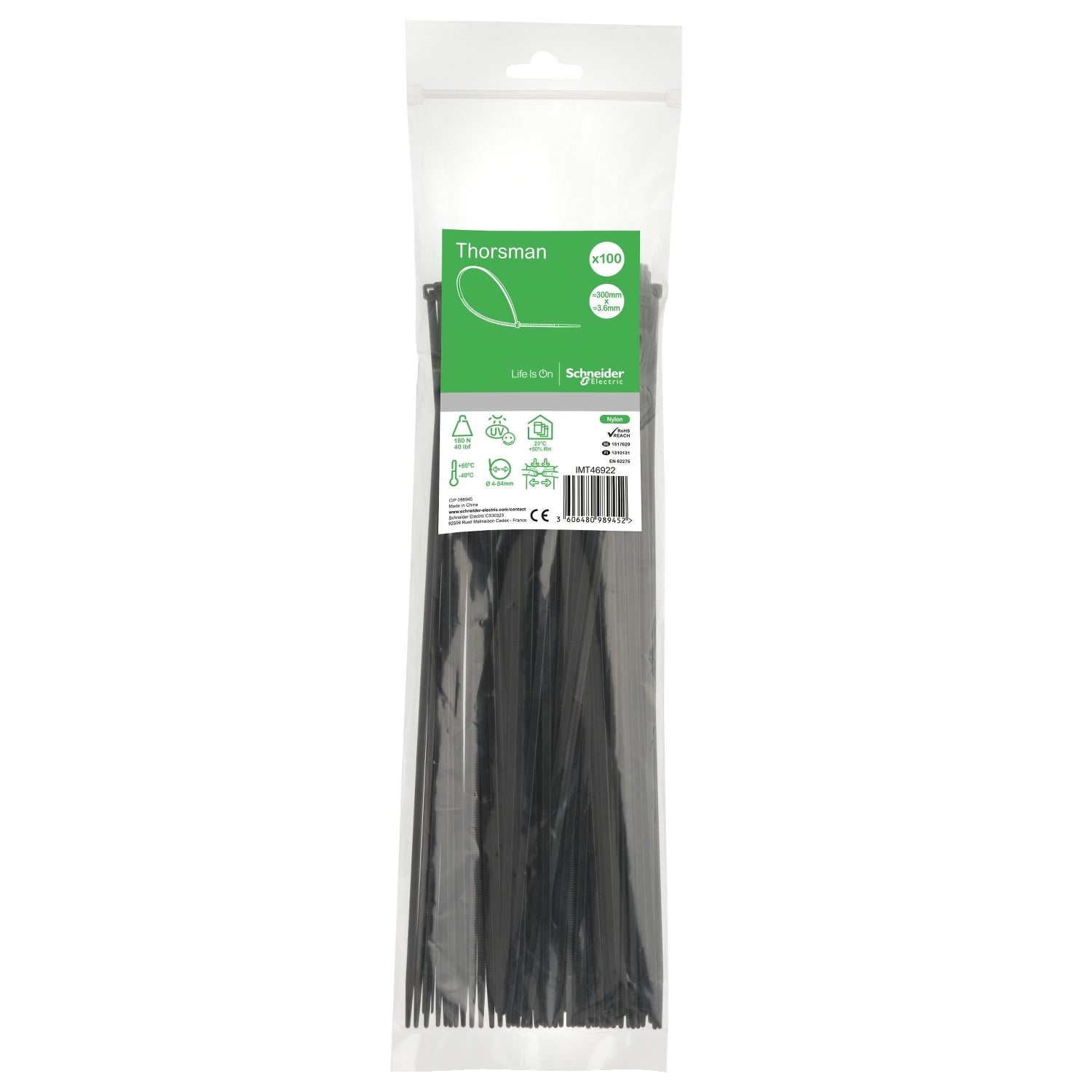 SNR IMT46922 Collier de serrage 300x3 6 noir