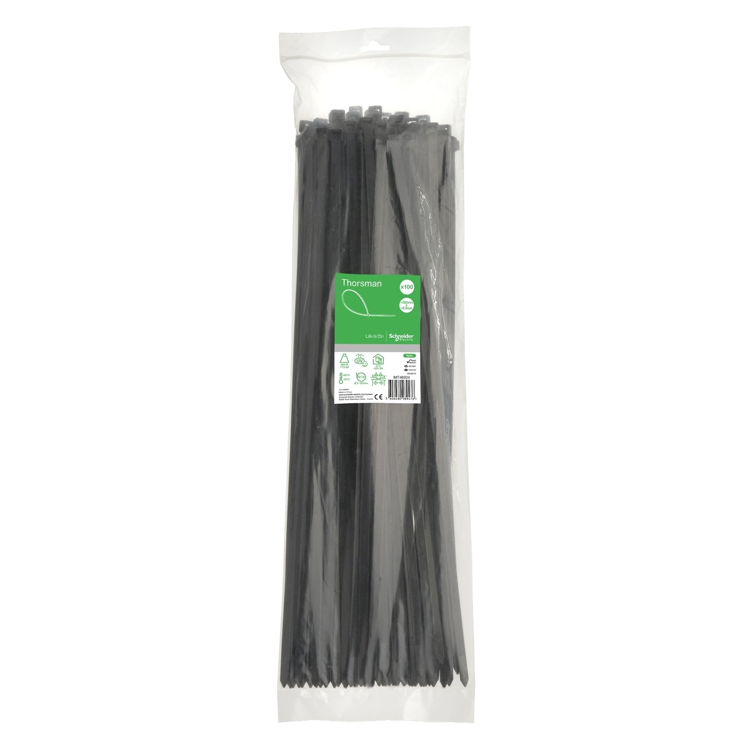 SNR IMT46924 Collier de serrage 550x8 8 noir