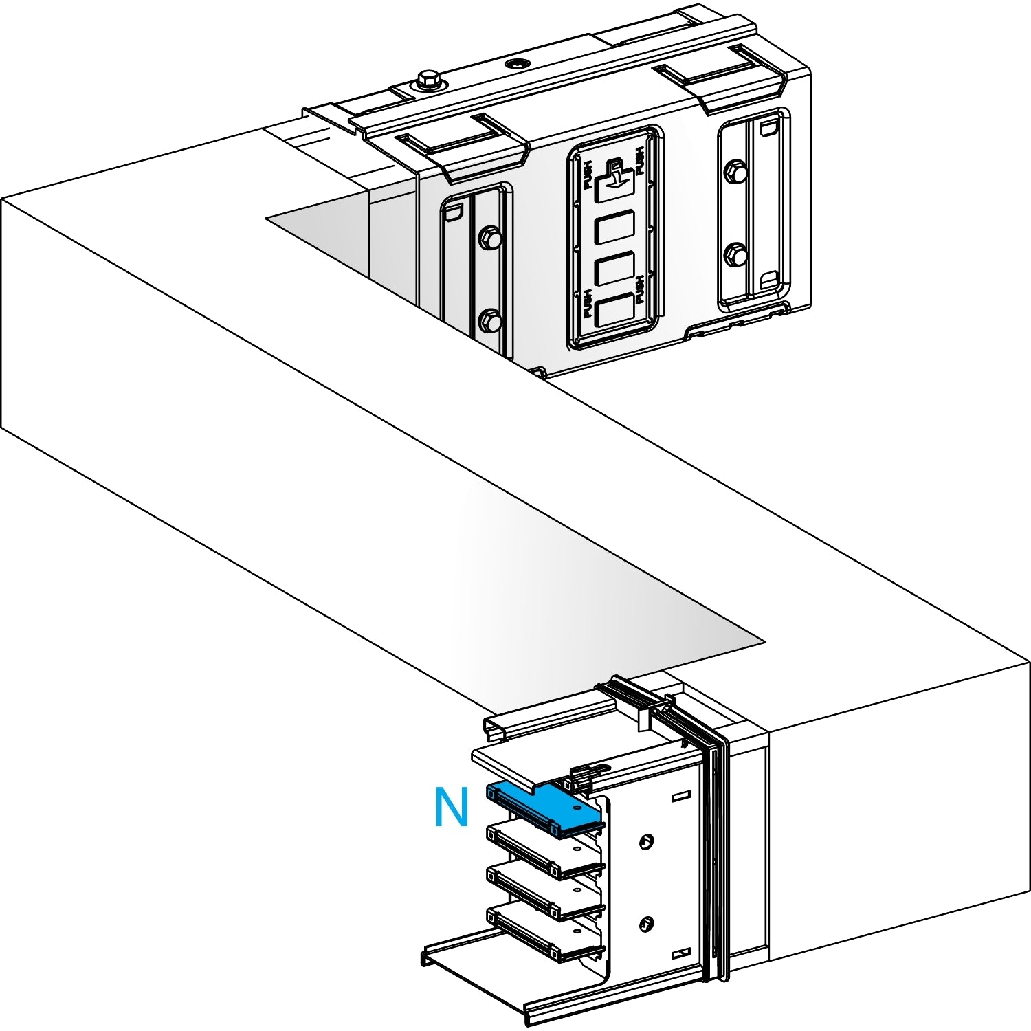 SNR KSA1000DZCG41A Horizontal rechts 4p 1000A