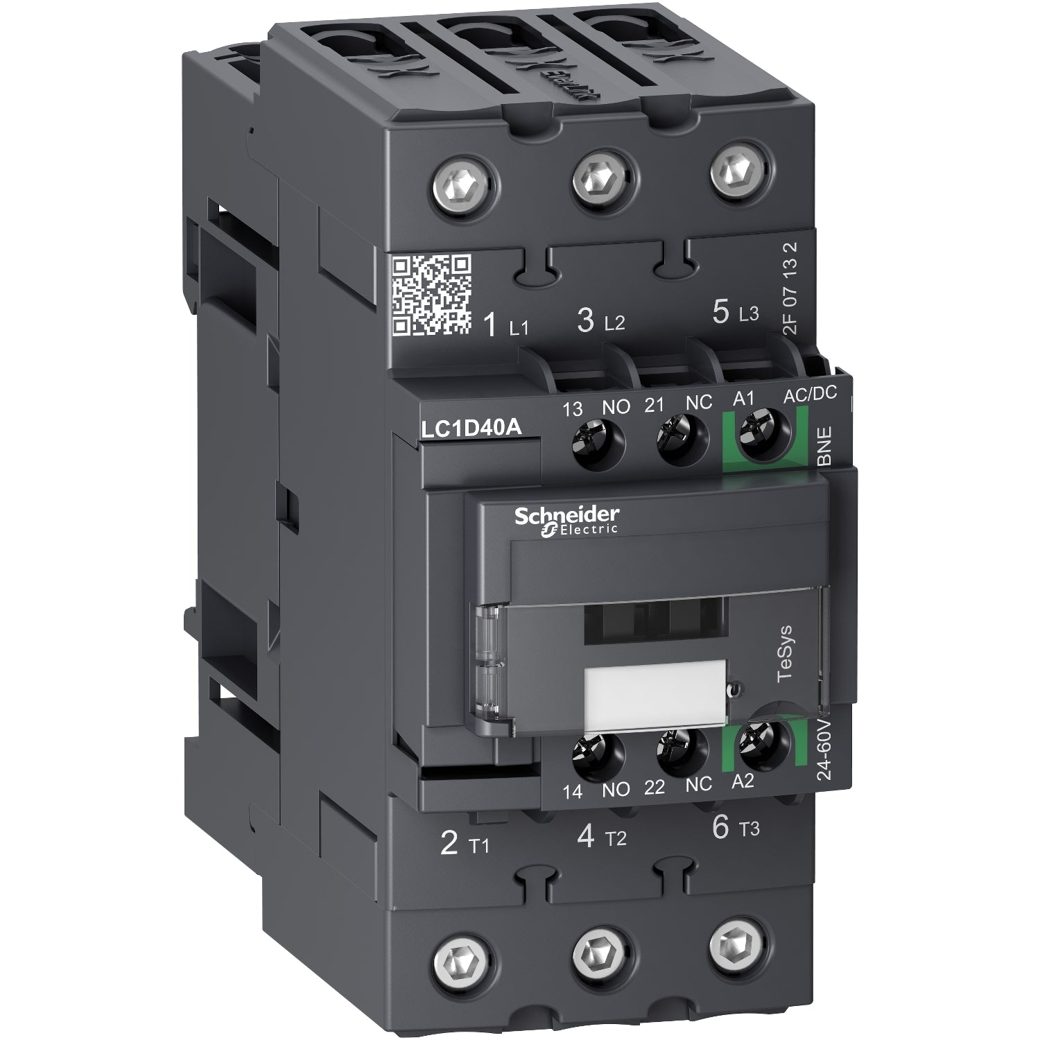 SNR LC1D40ABNE Contacteur 40A 24 60VAC DC vert