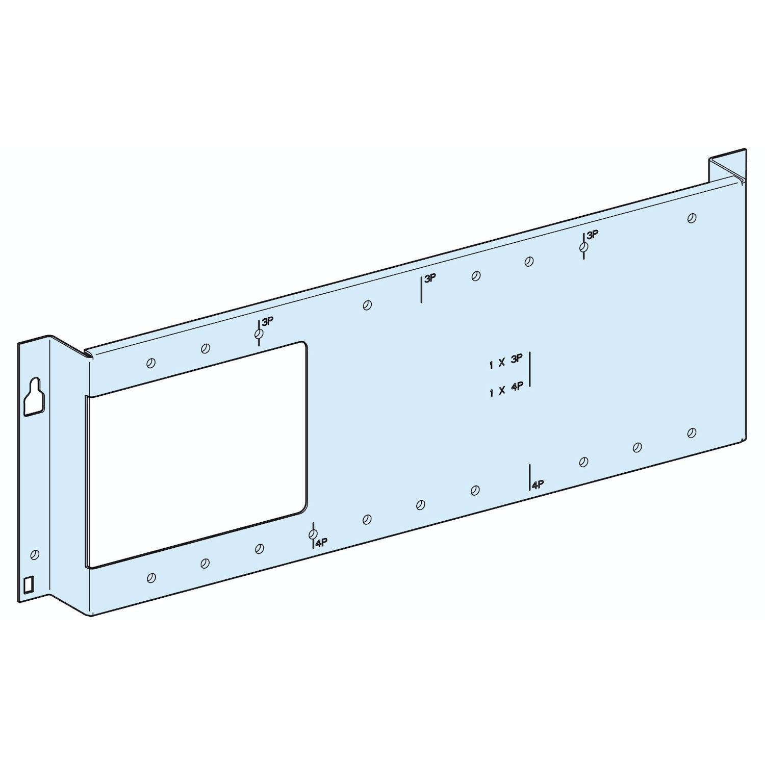 SNR LVS03041 Plaque arrière NS250 V rot fixe