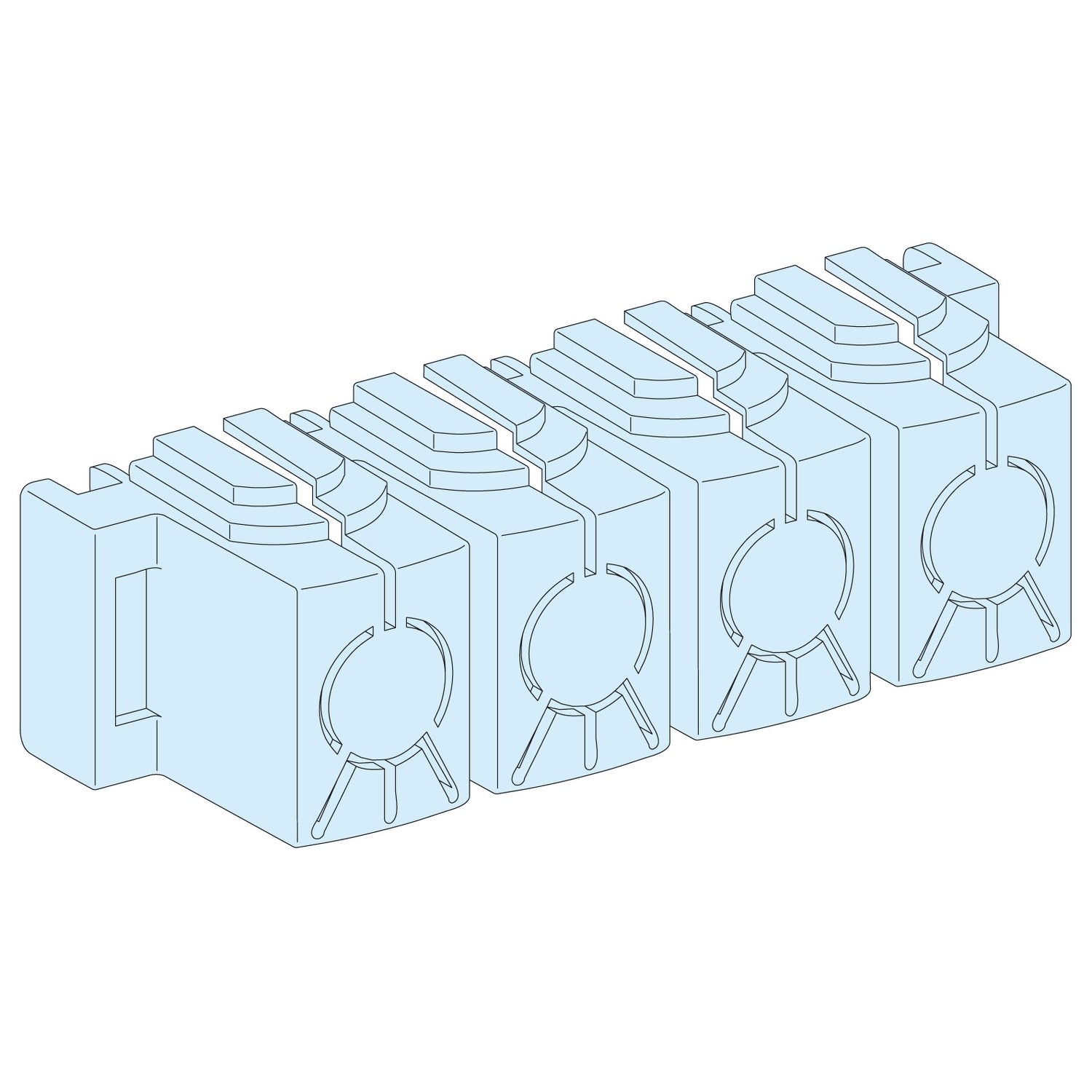 SNR LVS04150 8 Bornes Segreg IPXXB Powerclip
