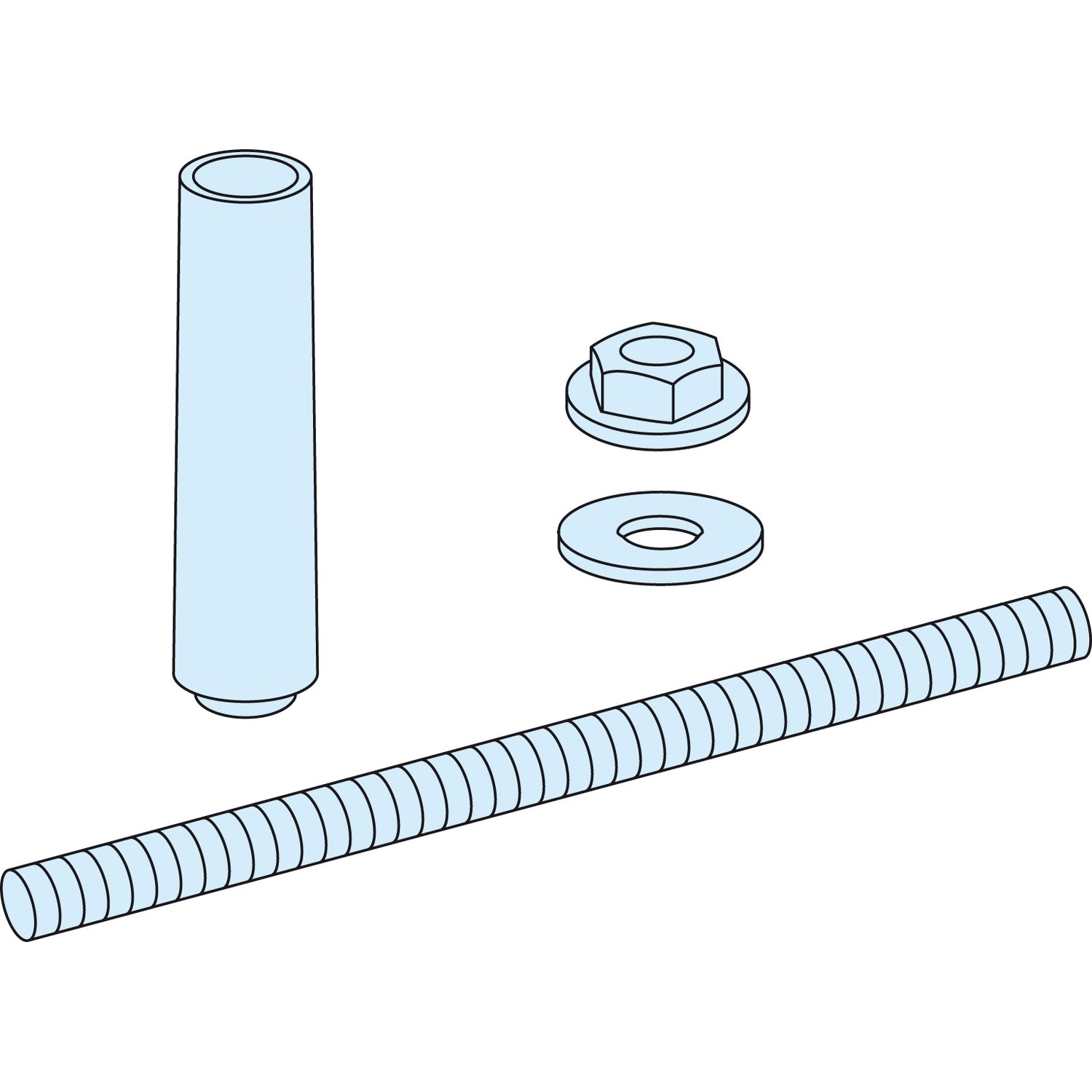 SNR LVS04646 12 entretoises pour barre de 150mm