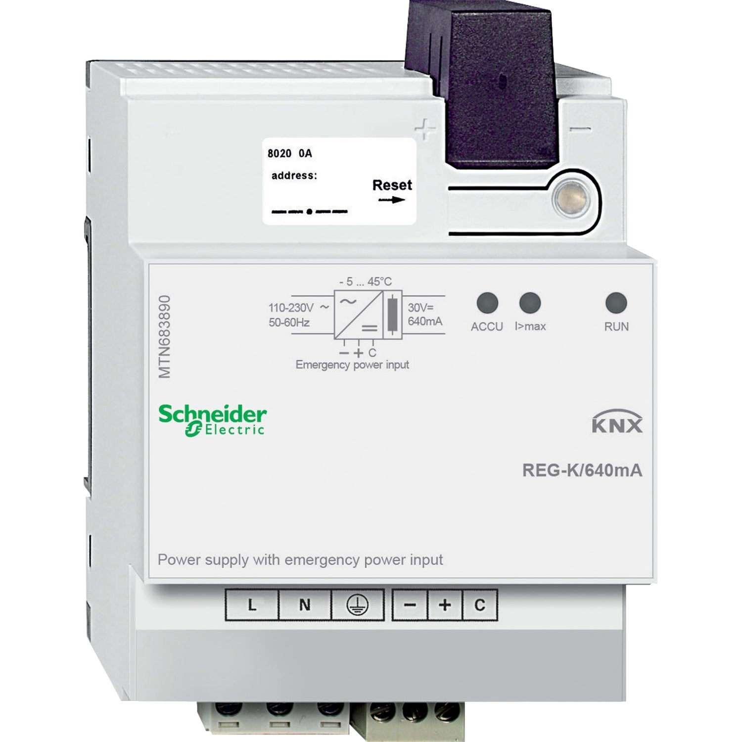 SNR MTN683890 Alimentatore KNX REG K 640 mA emerg