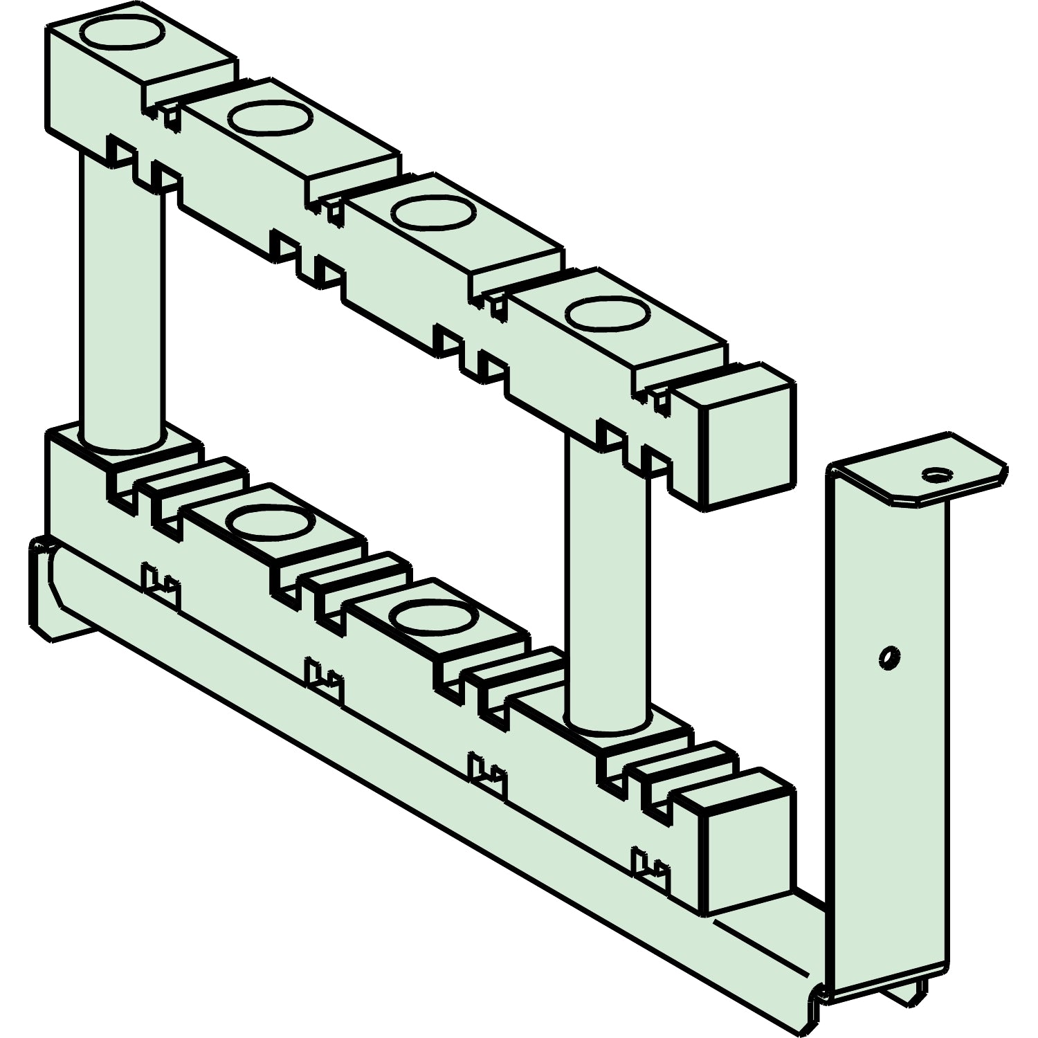 SNR NSYBHS600 2 barres horizontales supp 3200A 600